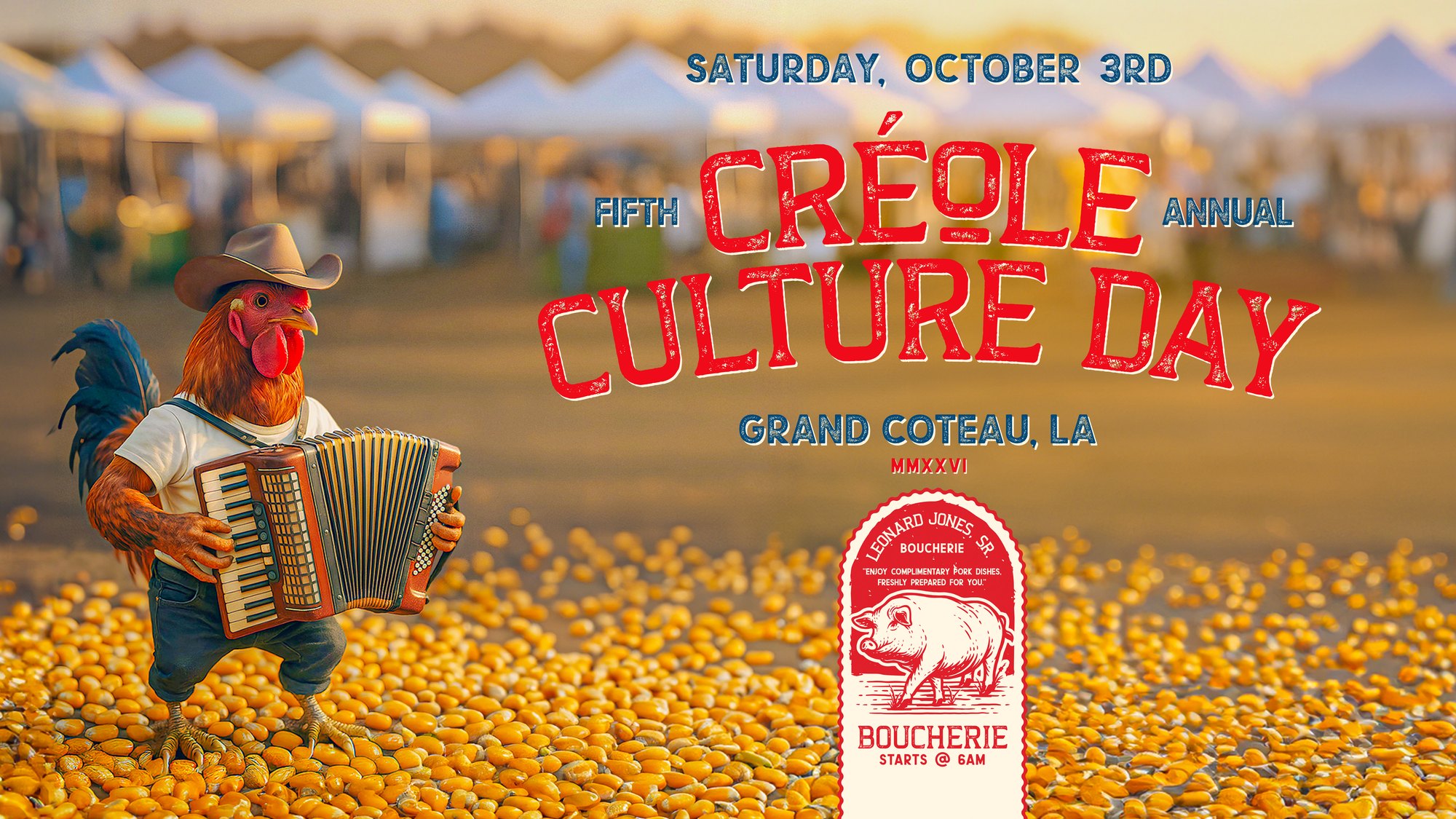 Créole Culture Day — 5th Annual · October 3, 2026 · Grand Coteau, LA