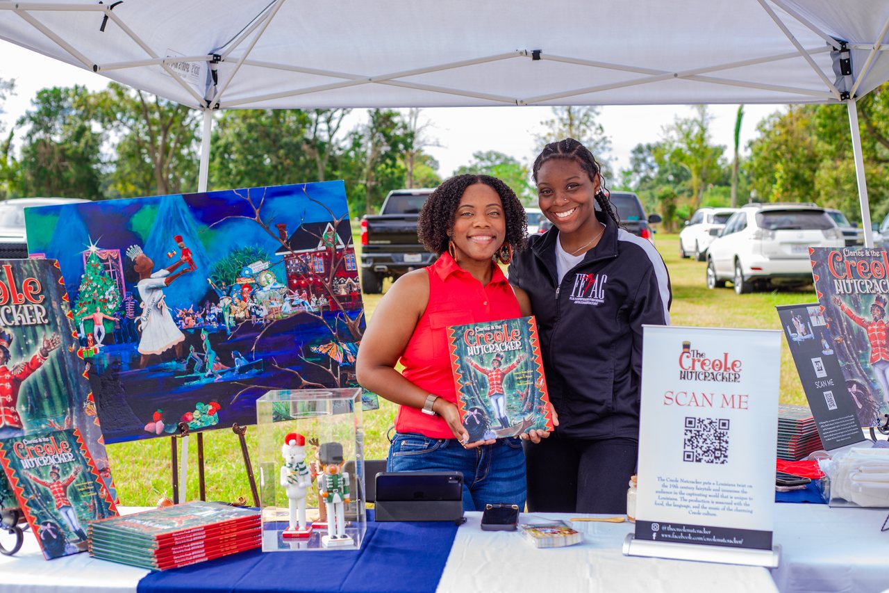 Creole Nutcracker and books at the Creole Marketplace