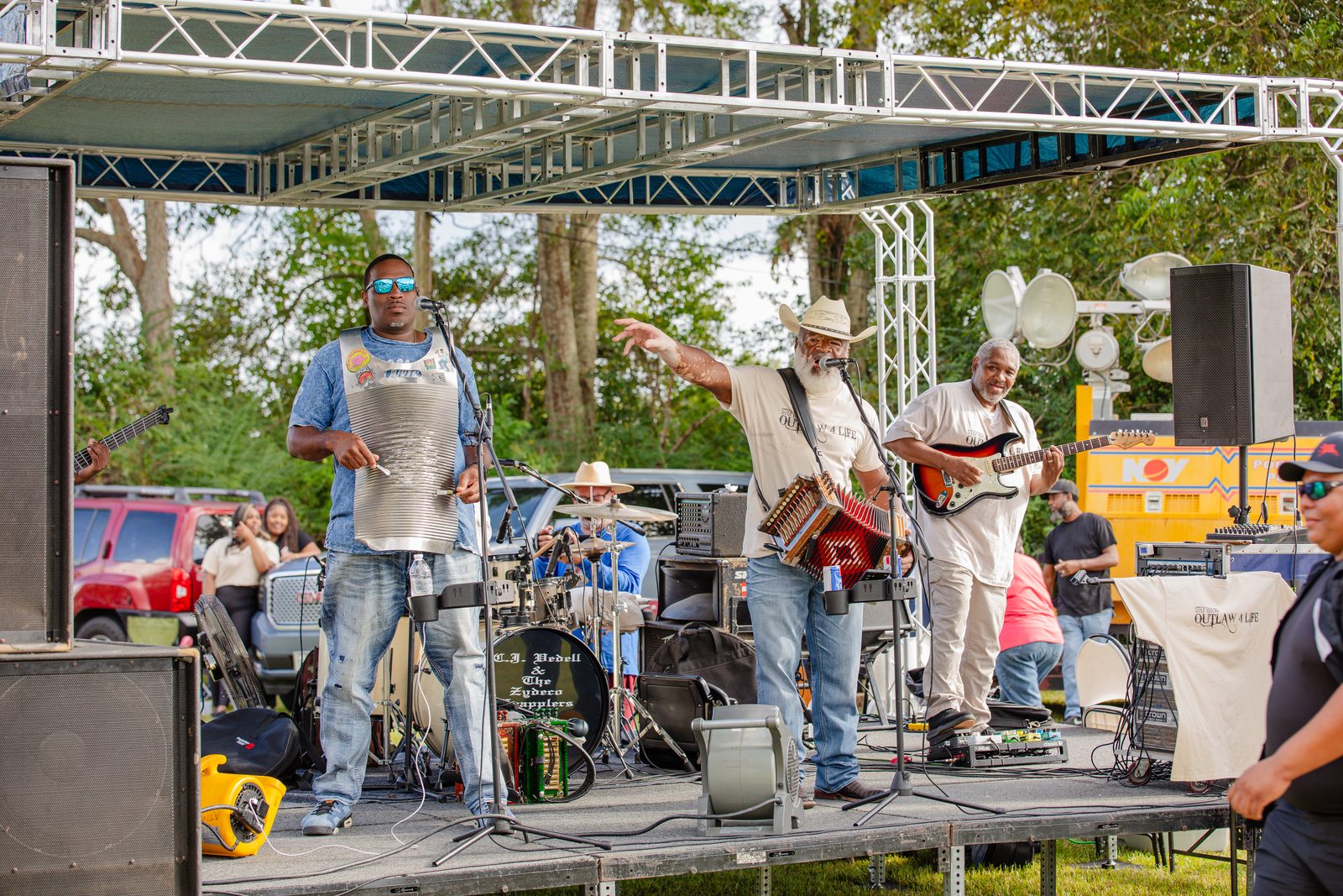 A zydeco band on the main stage at Créole Culture Day